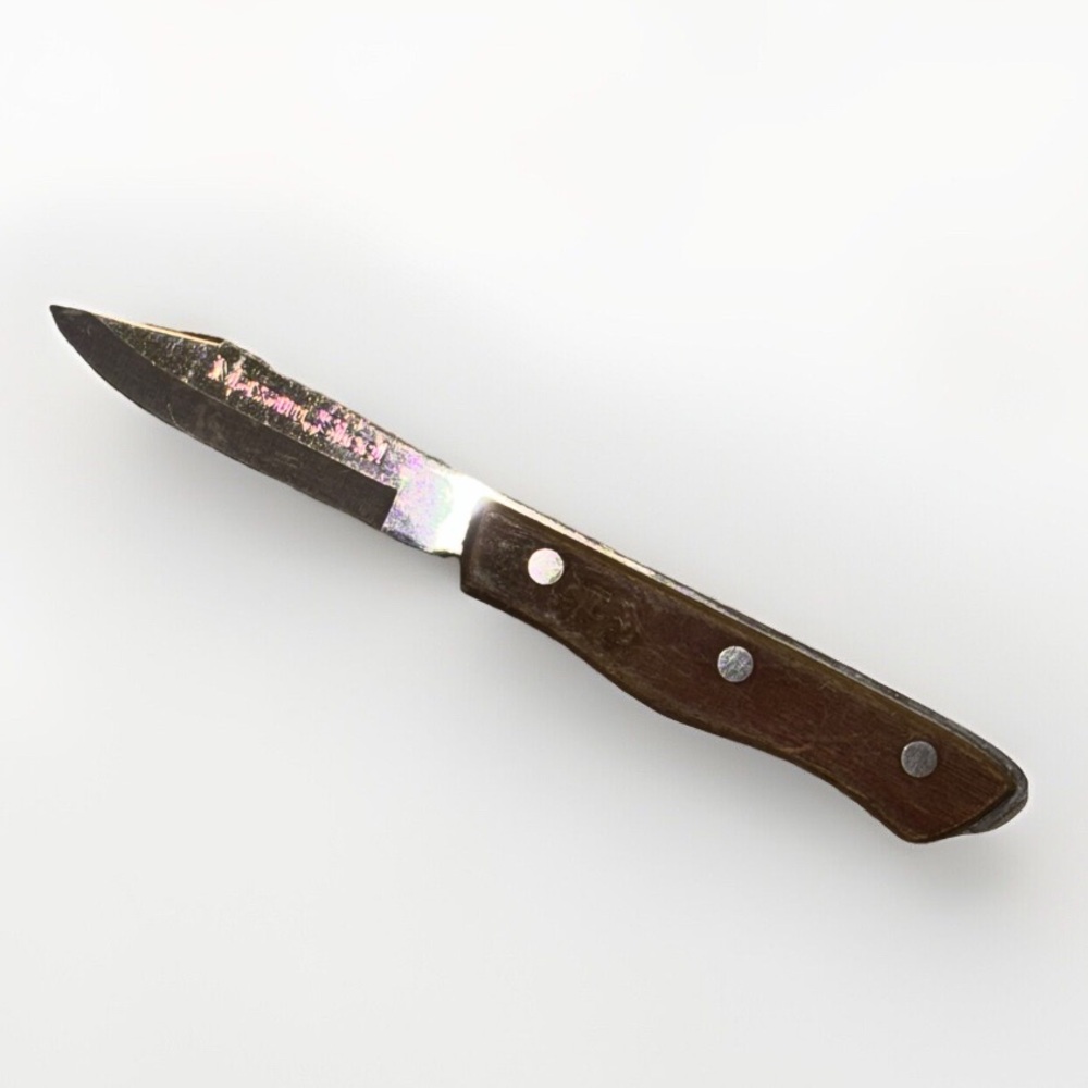 Vintage Maxam Steel Japan 3” Paring Knife Wood Handle